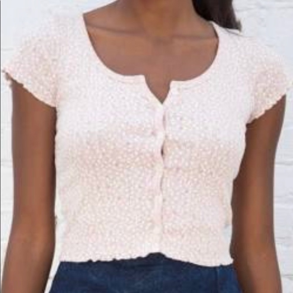 Light pink floral brandy Melville top